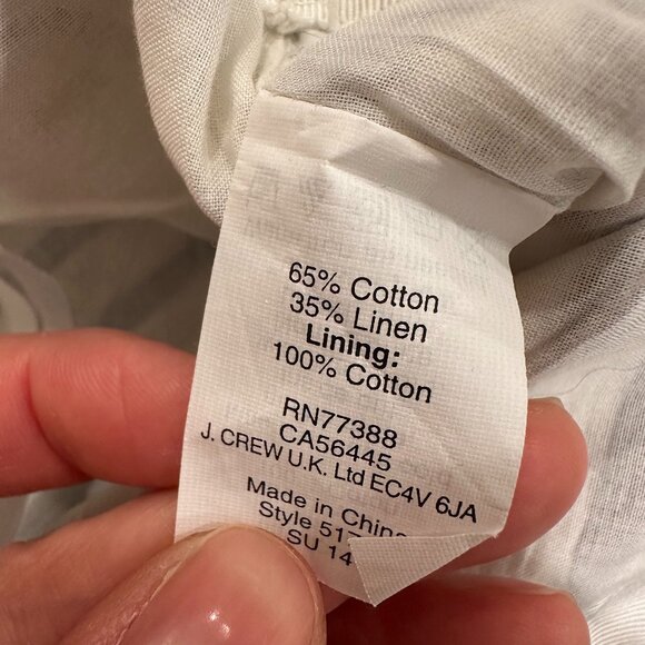 Jcrew Factory Cotton Linen Striped Pencil Skirt Size 2 - Picture 5 of 7